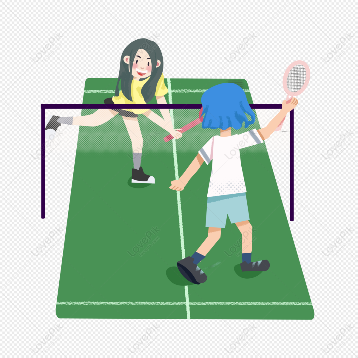Simplistic 2d badminton game with clean visuals on Craiyon