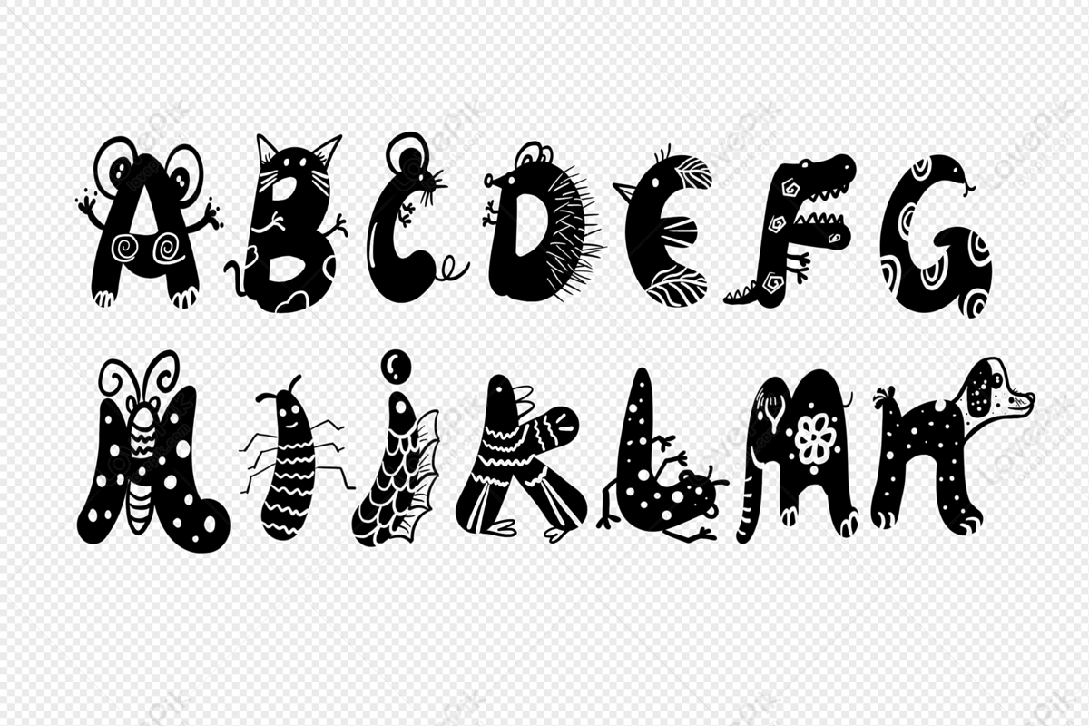 word art alphabet fonts