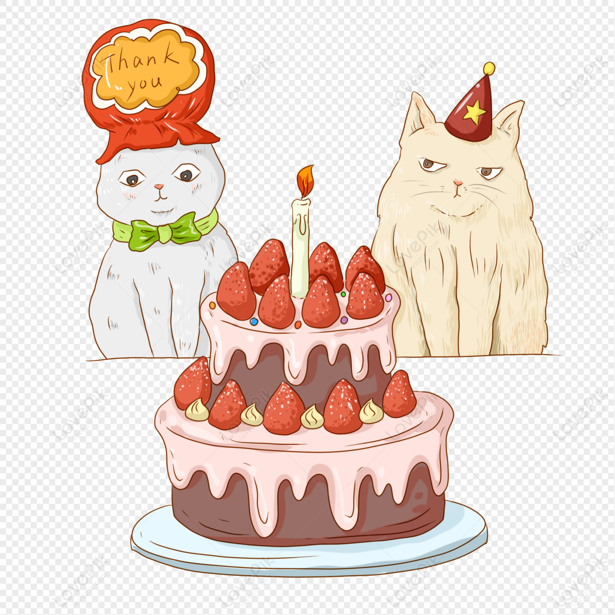 Birthday Cat Free PNG And Clipart Image For Free Download - Lovepik |  401364439