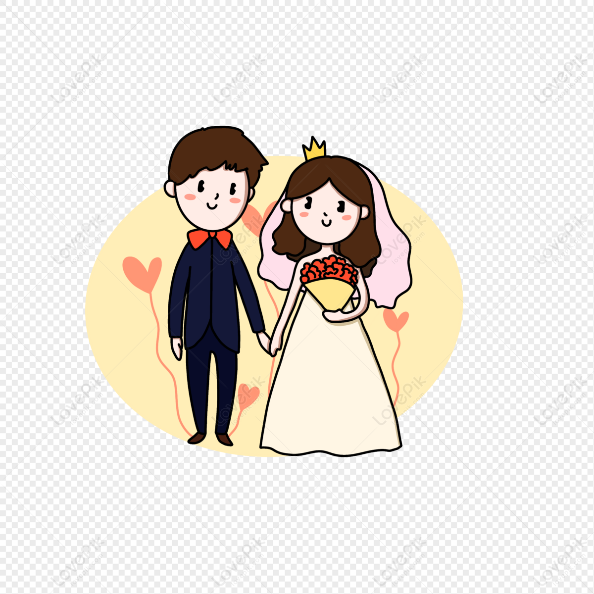 Wedding Cartoon PNG Images With Transparent Background | Free Download On  Lovepik