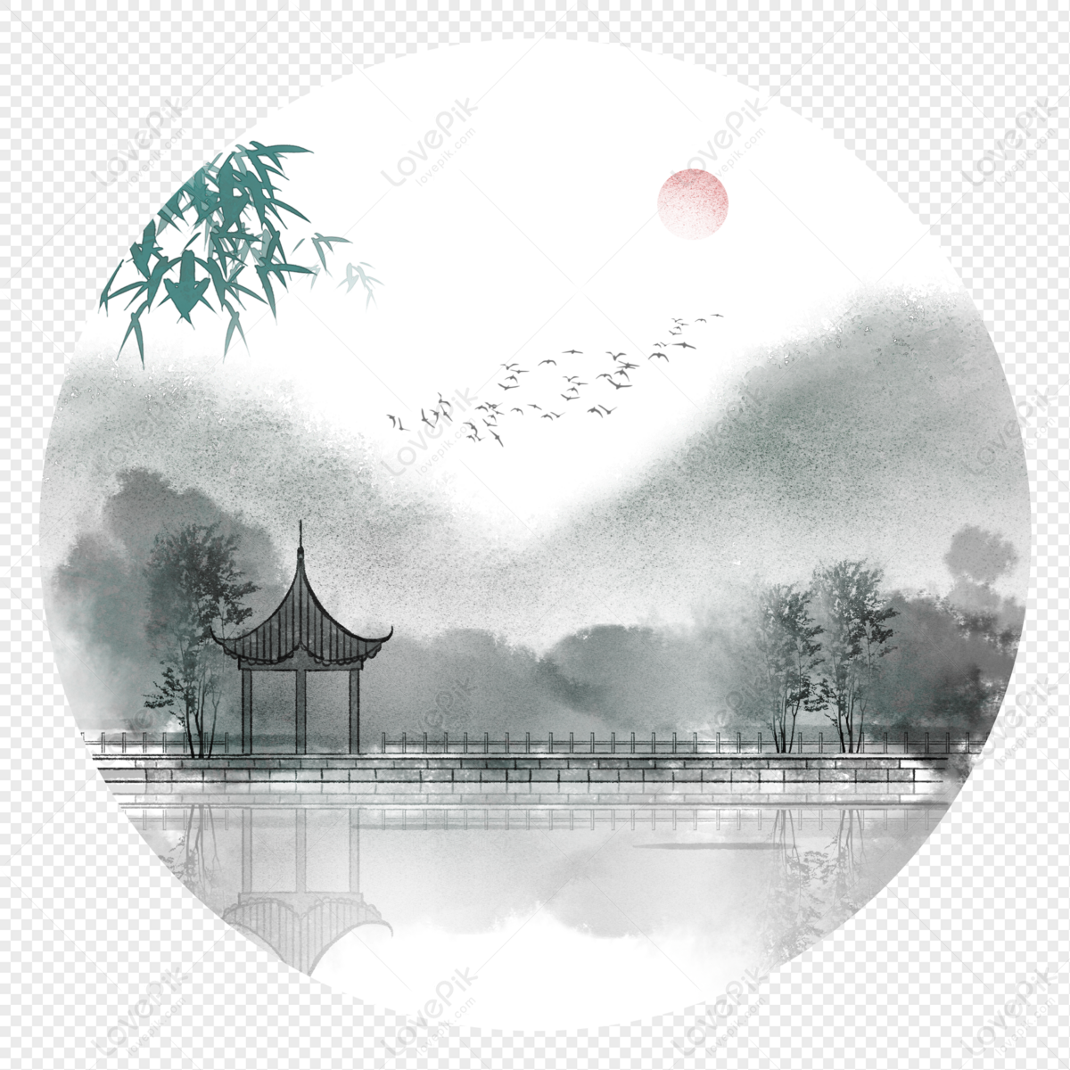ChineseMonochromes ink landscape in Materials - UE Marketplace