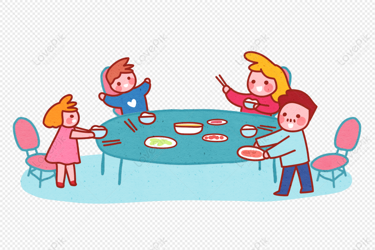 Dinner Table Family PNG Transparent Background And Clipart Image For Free  Download - Lovepik | 401360650
