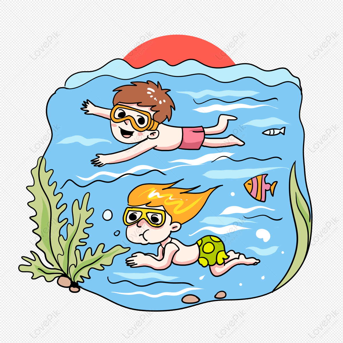 Diving Child PNG Picture And Clipart Image For Free Download - Lovepik ...