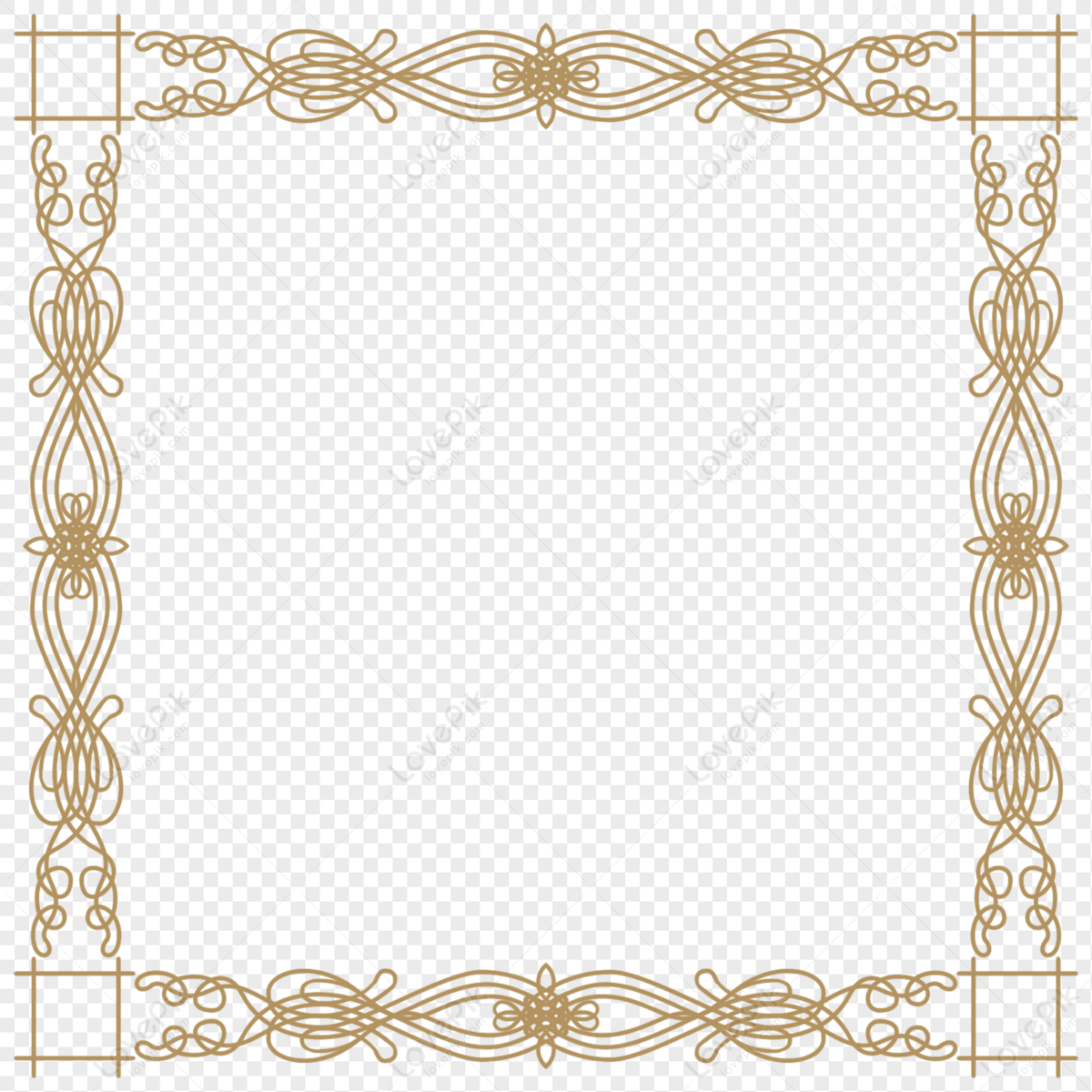 European Classic Golden Border PNG Transparent Background And Clipart Image  For Free Download - Lovepik | 401369340