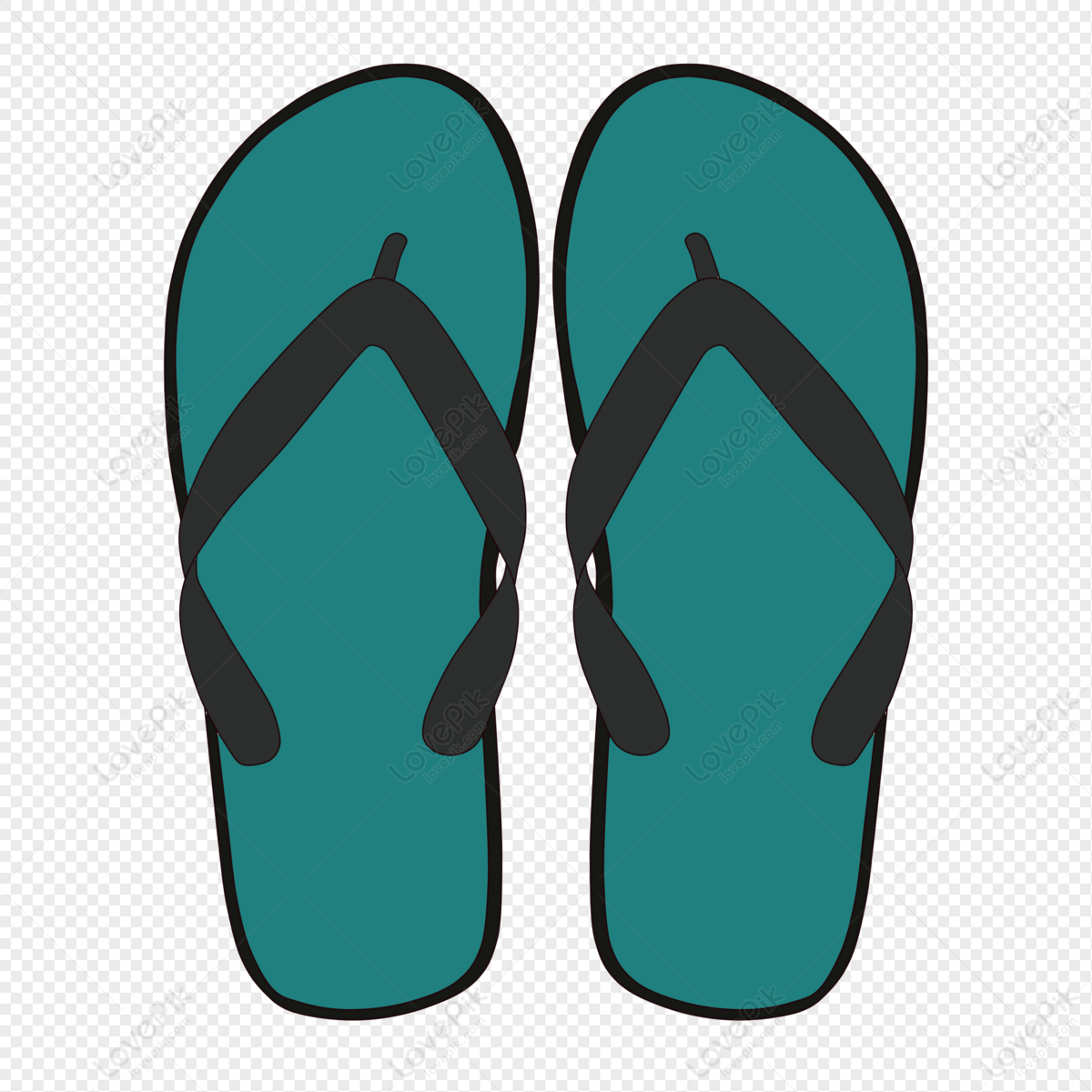 Flip Flop, Flip Flops, Dark Green, Beach Shoes PNG Free Download And ...