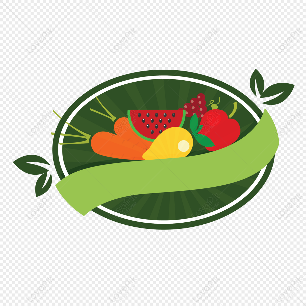 Fresh Fruit Logo Vector Design Images, Fresh Fruit And Vegetable Logo  Design, Fruit, Supermarket, Vegetables PNG Image For Free Download