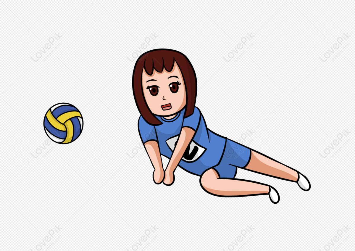 Sports Event, Ball Cartoon, Cartoon Girl, Blue Cartoon PNG Image Free ...