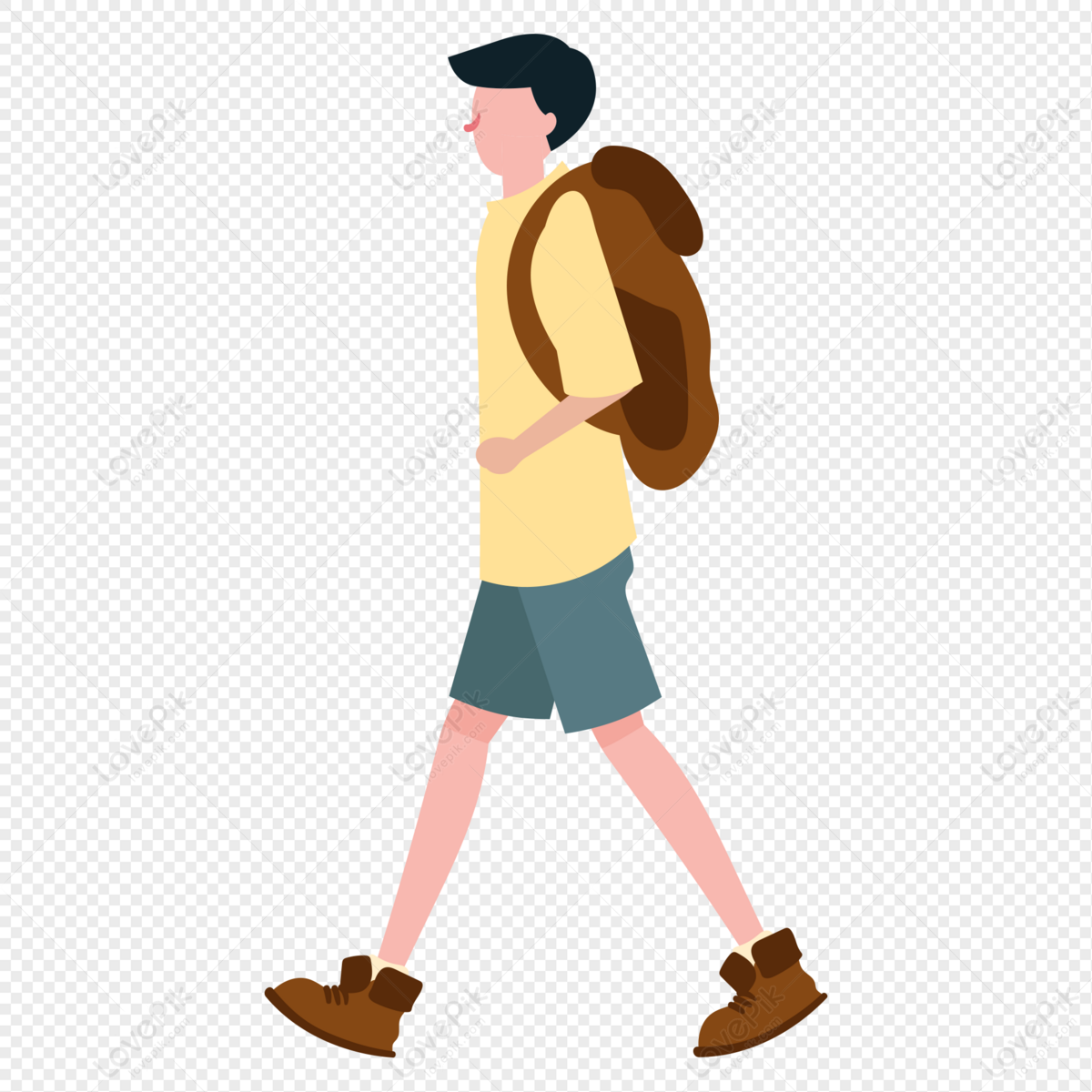 Travel By Walking, Backpack Man, Man Walking, Light Man Free PNG And  Clipart Image For Free Download - Lovepik
