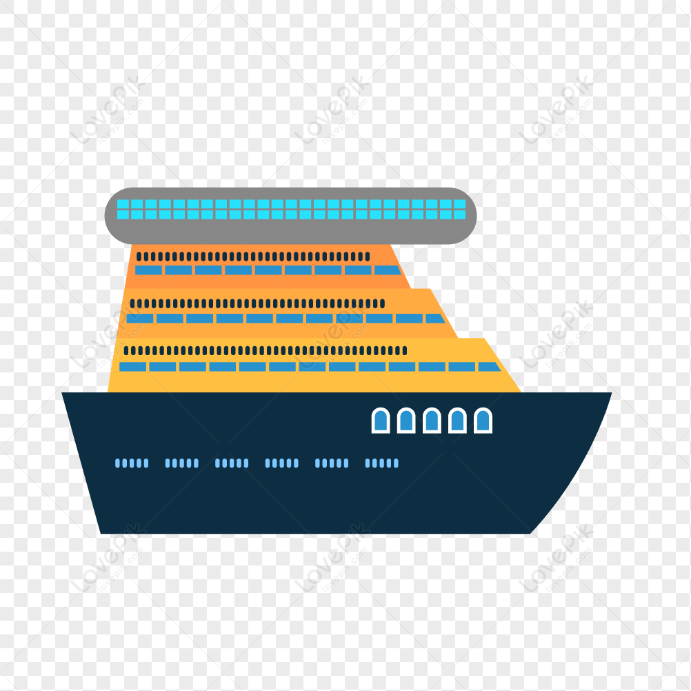 Vector cruise ship flat material, icon vector, art vector, icon ship png transparent background