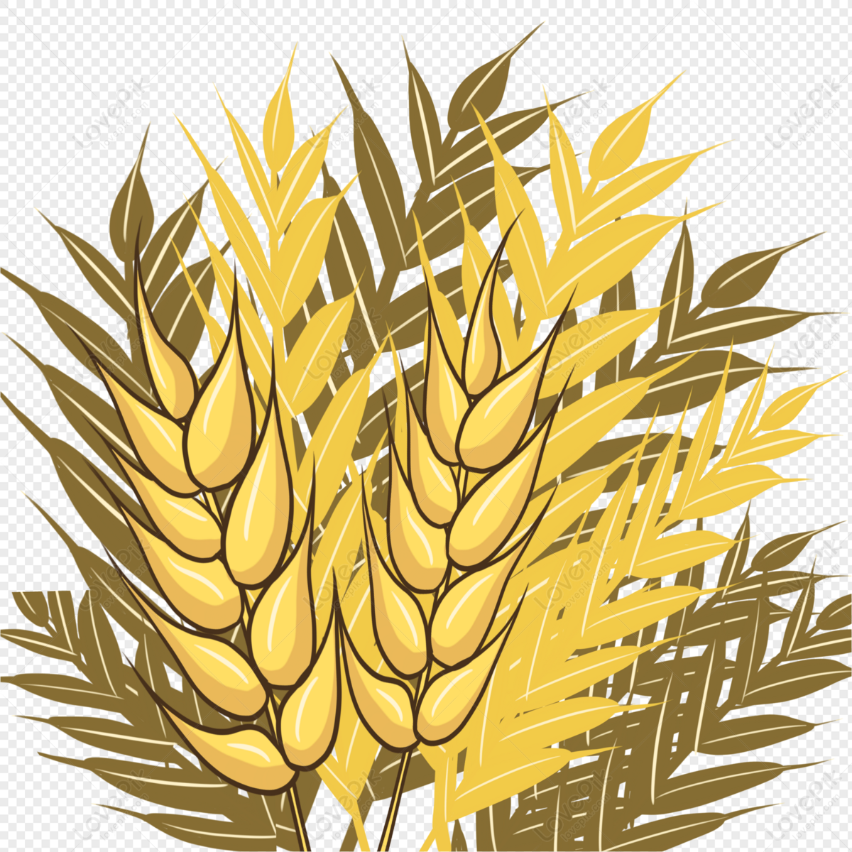 Cartoon Hand Drawn Crops Harvest Granules Full Of Wheat PNG White  Transparent And Clipart Image For Free Download - Lovepik | 401397022