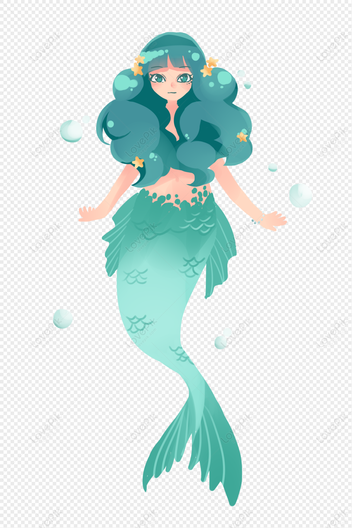 Cartoon Mermaid PNG Free Download And Clipart Image For Free Download -  Lovepik | 401373673