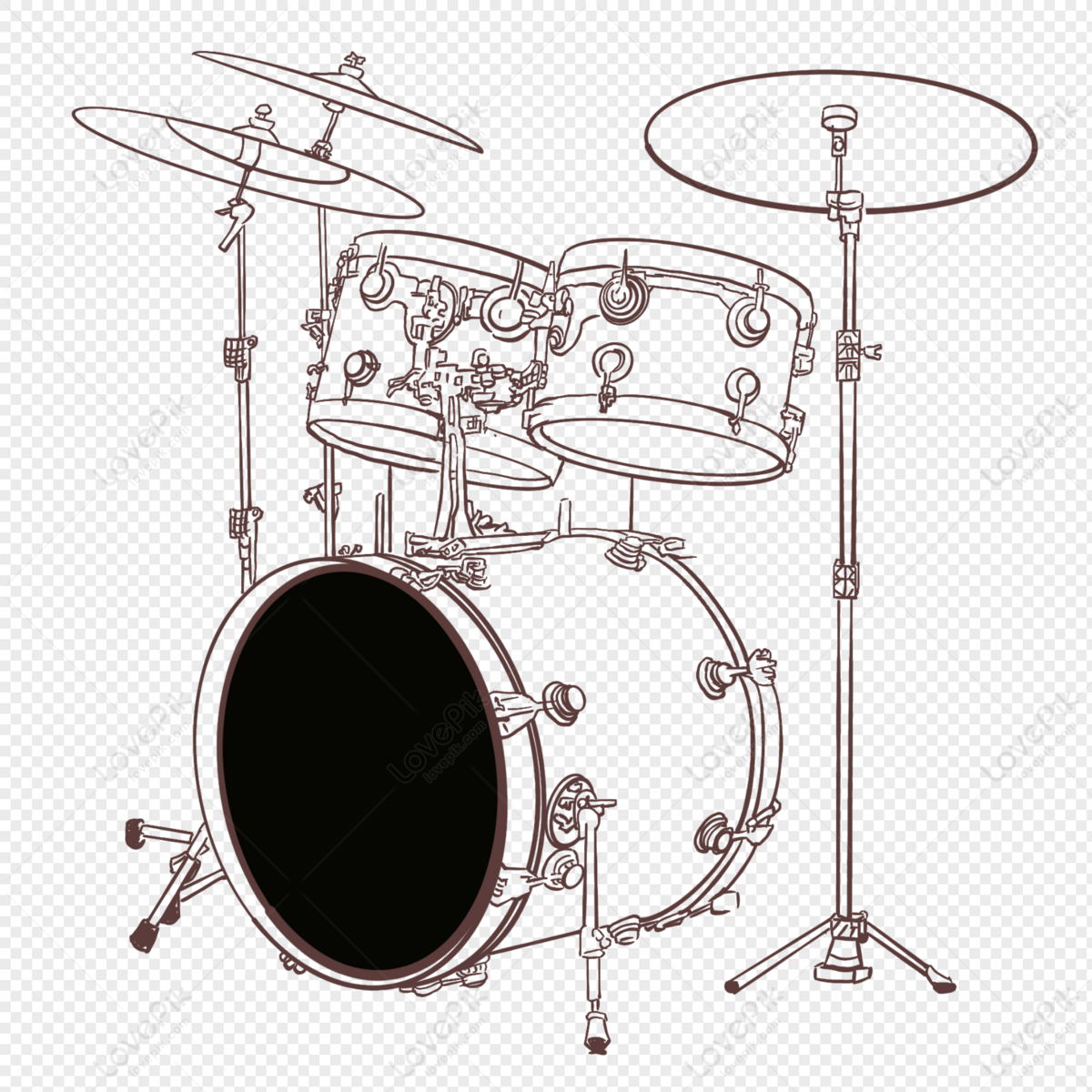 Stock Realistic Illustration Of A Drum Kit Eps With Snare Drum Bass In  Cartoon And Sketch Style Royalty Free SVG, Cliparts, Vectors, and Stock  Illustration. Image 143068602.