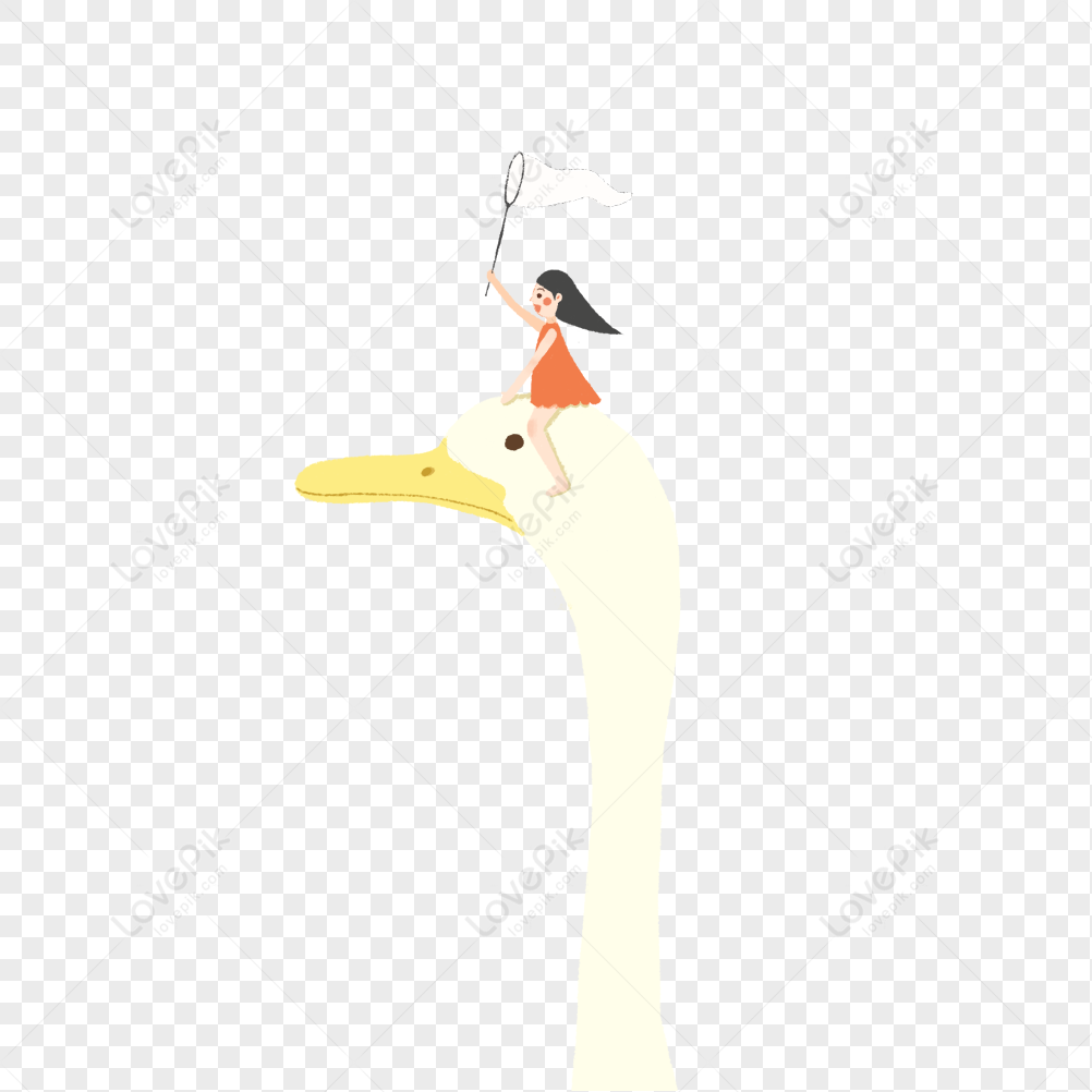 Girl Sitting On Duck Head PNG Image Free Download And Clipart Image For  Free Download - Lovepik | 401372301