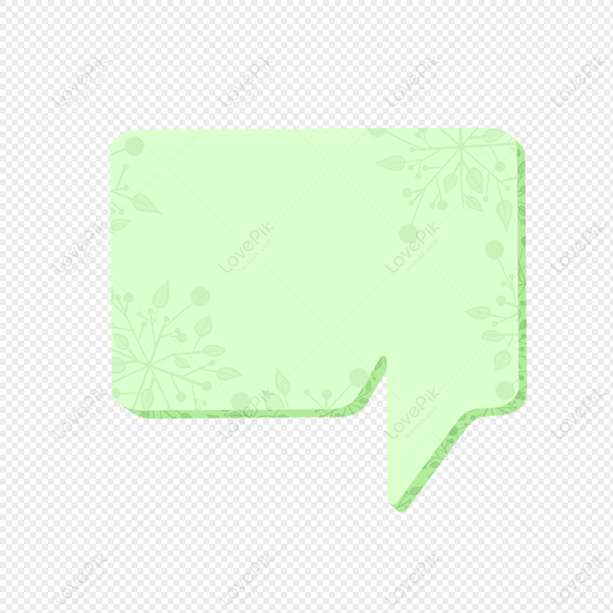 Green Flower Shading Dialog Border Free PNG And Clipart Image For Free  Download - Lovepik | 401397959