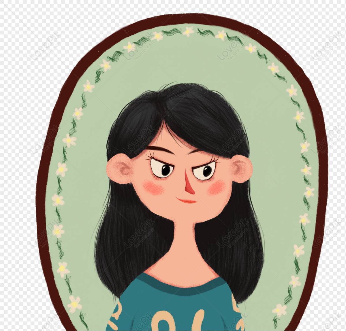 Personaje De Dibujos Animados Dibujados A Mano Niña Avatar PNG Imágenes  Gratis - Lovepik