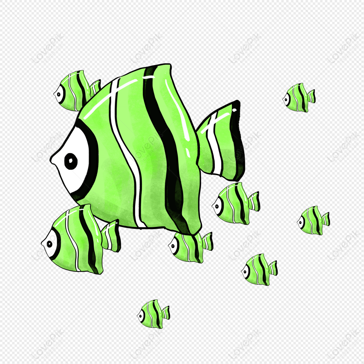 Hand Painted Cute Fish Group Png Free Material PNG Image Free Download And  Clipart Image For Free Download - Lovepik | 401374891