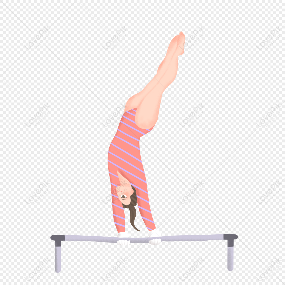 Icono de barras paralelas de gimnasia. Isométrica de gimnasia