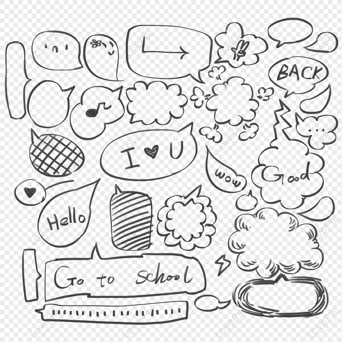 Hand Drawn Doodle Clipart Images, Free Download