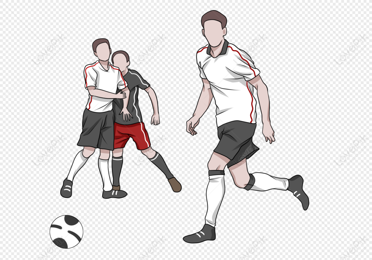Single one line drawing soccer player kicks soccer ball. Football player  kicking ball. Footballer scored goal. Soccer sport, team game concept.  Modern continuous line draw design illustration 26988627 PNG