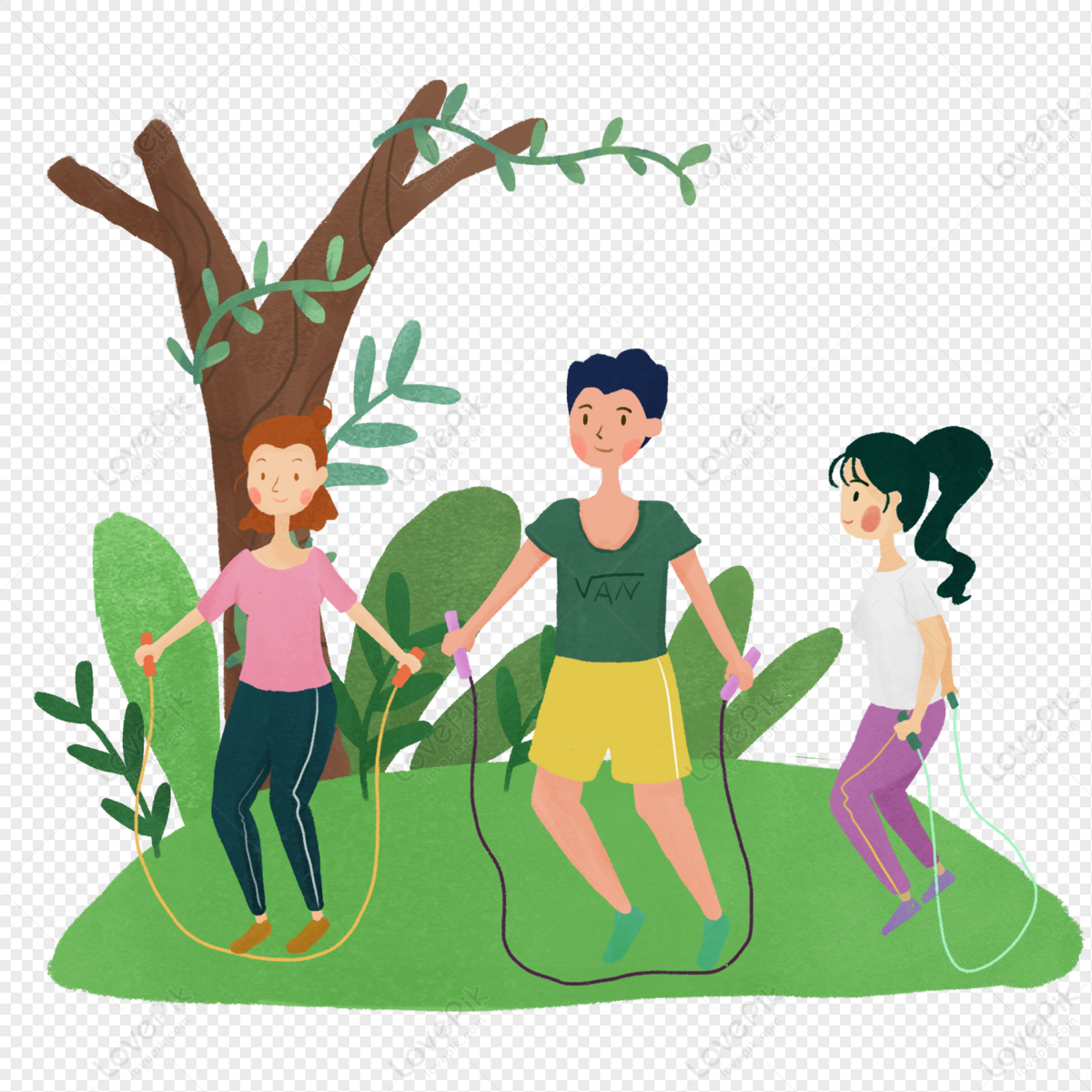 Skipping A Small Scene With A Small Partner PNG Image Free Download And ...