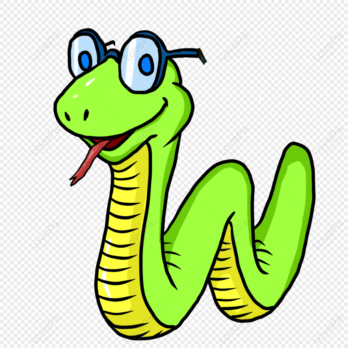 Snake Wearing Glasses PNG Transparent Image And Clipart Image For Free  Download - Lovepik | 401391097
