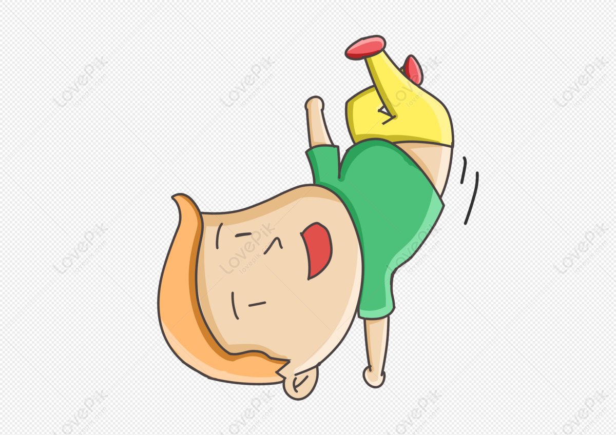 Street Dance, Cartoon Simple, Cartoon Playful, Boy Falling PNG ...