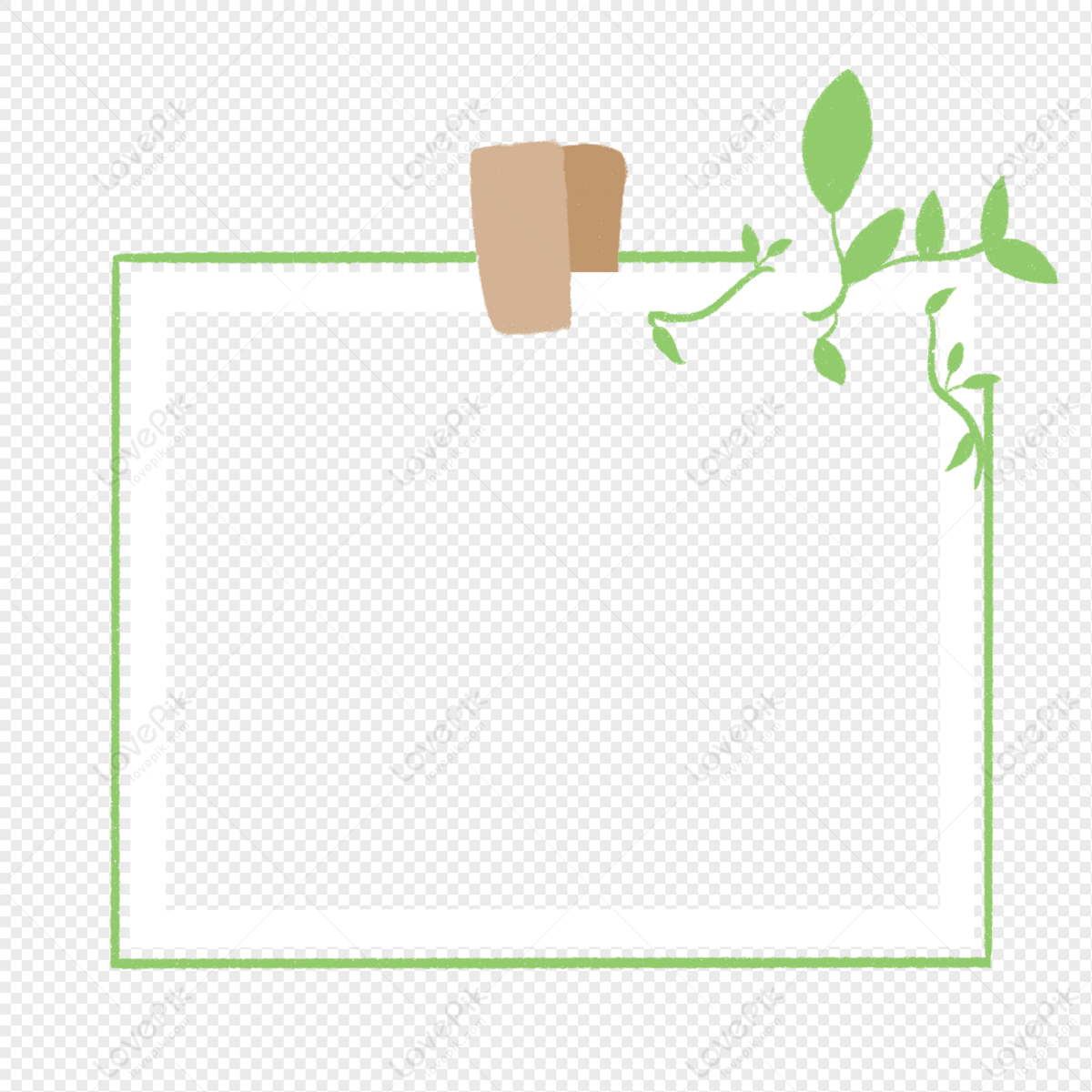 Summer Border Green Plant Cartoon Hand Drawn Free PNG And Clipart Image ...