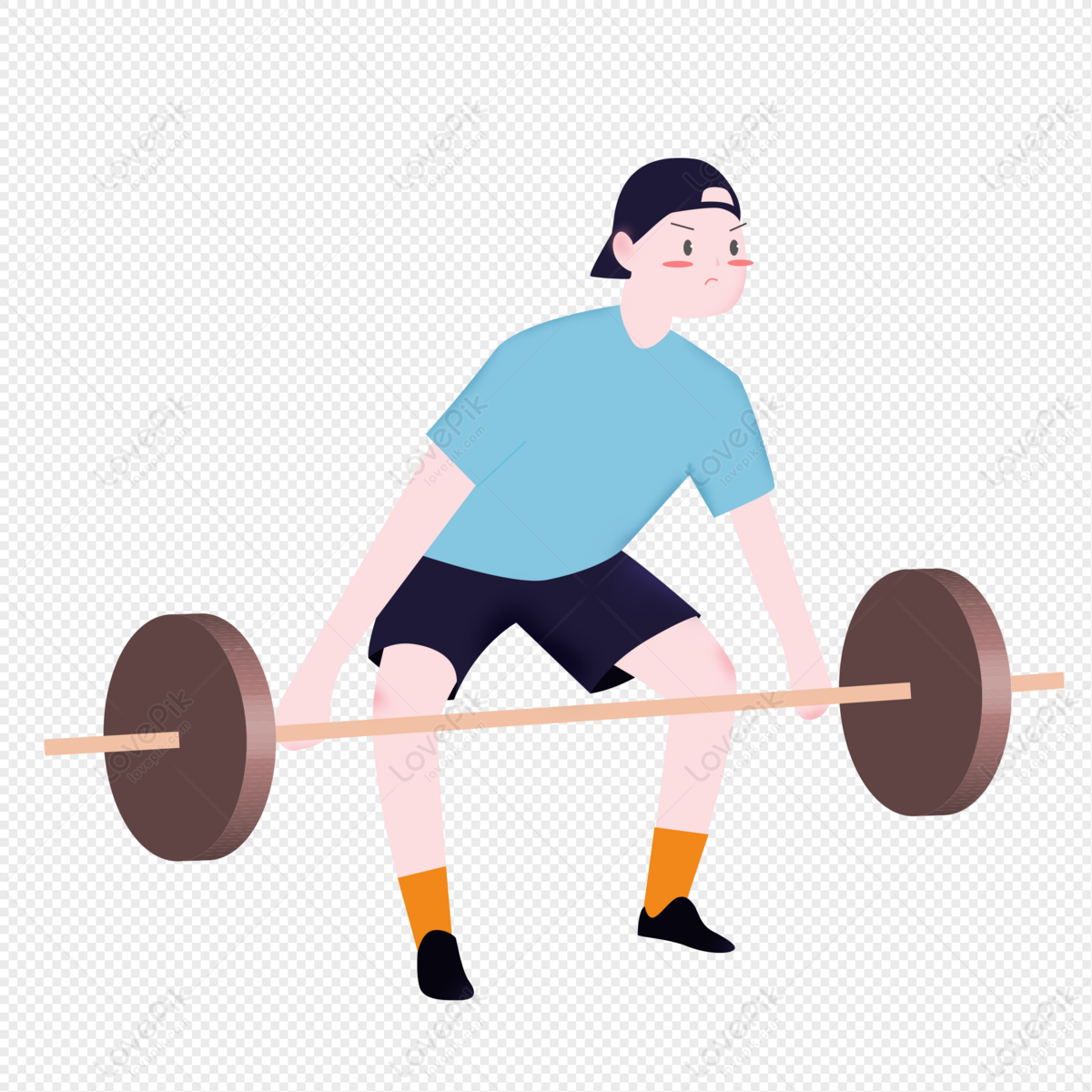 Summer Weightlifting Cartoon Character PNG Image Free Download And Clipart  Image For Free Download - Lovepik | 401383801