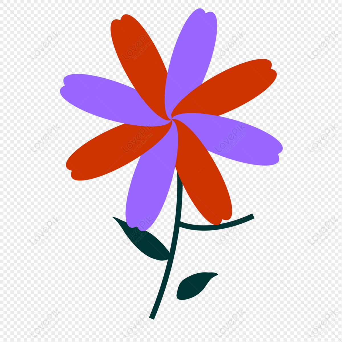 Two Color Flower PNG White Transparent And Clipart Image For Free ...