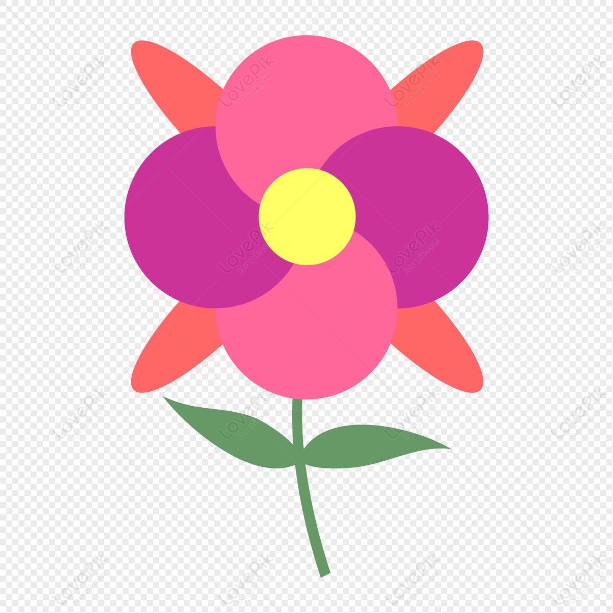 Two Color Flower PNG Image And Clipart Image For Free Download ...