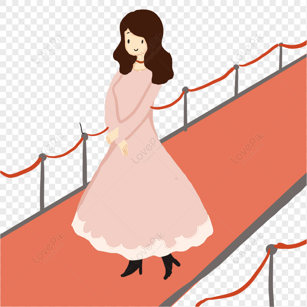 Walking Red Carpet, Brown Carpet, Red Woman, Pink Red PNG White