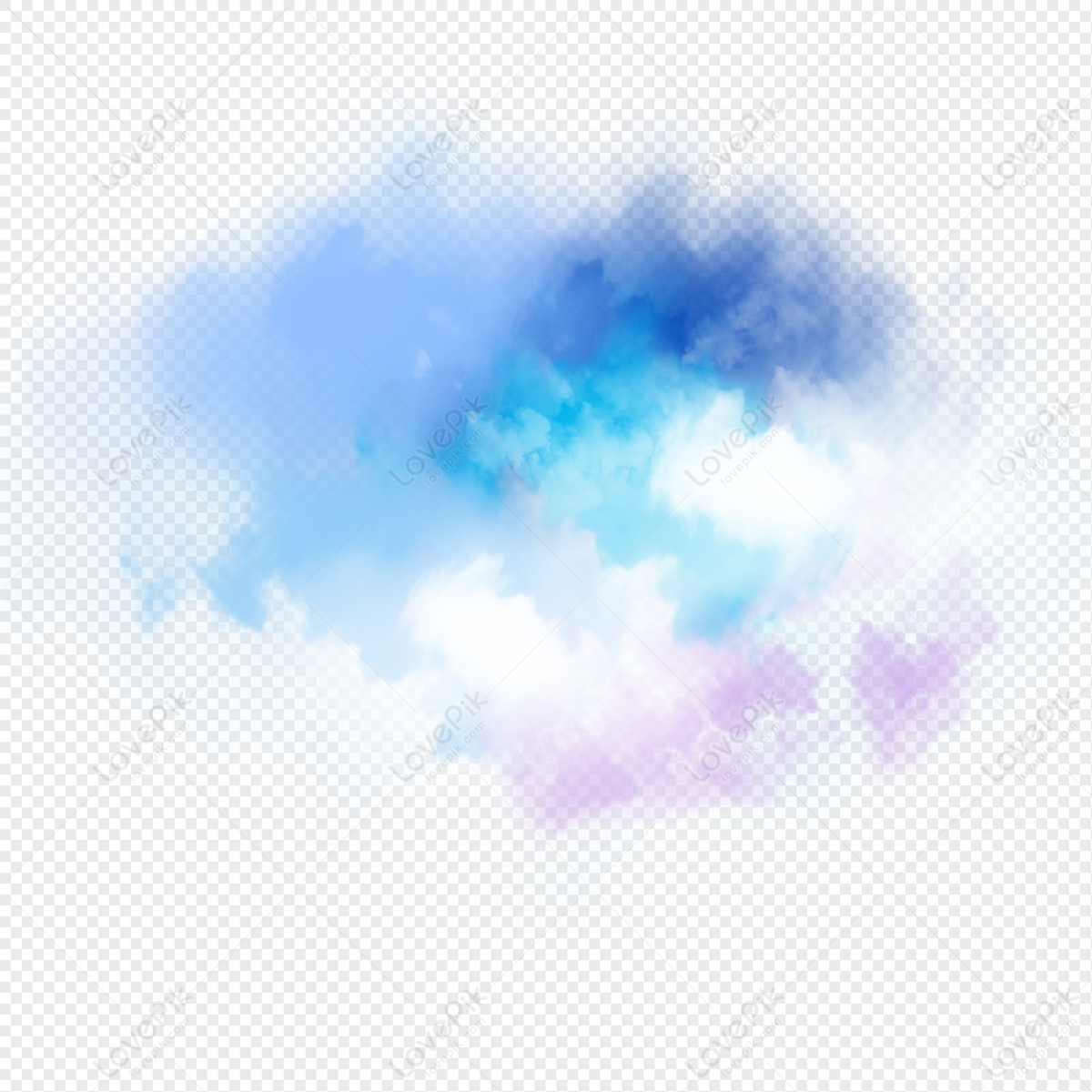 Watercolor Nebula Hand Drawn, Blue Dark, Blue White, Dark Gray PNG ...