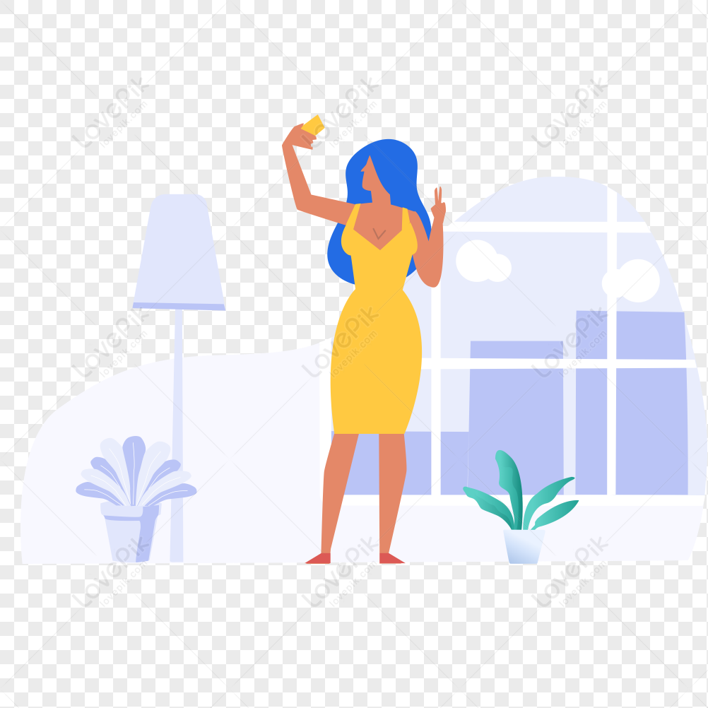 Woman Selfie Icon Free Vector Illustration Material PNG Transparent  Background And Clipart Image For Free Download - Lovepik | 401380730