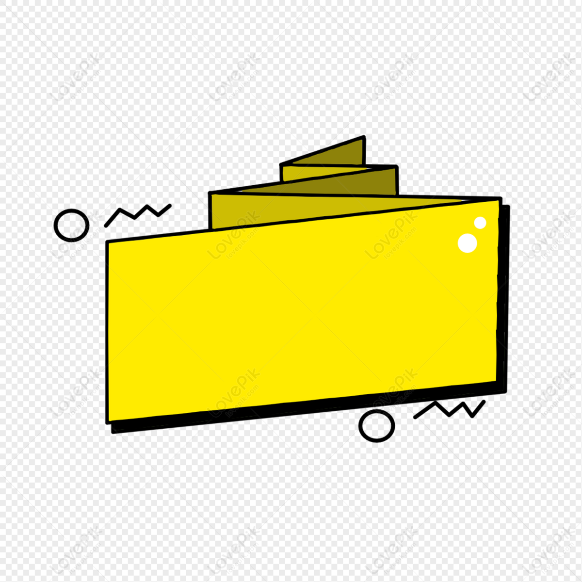 Yellow rectangle label ppt, vector yellow, ppt, yellow border png picture