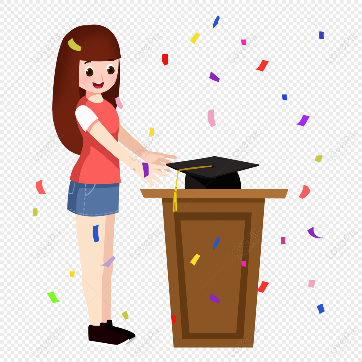 Cartoon Girl Graduation Ceremony PNG Free Download And Clipart Image For  Free Download - Lovepik | 401419773