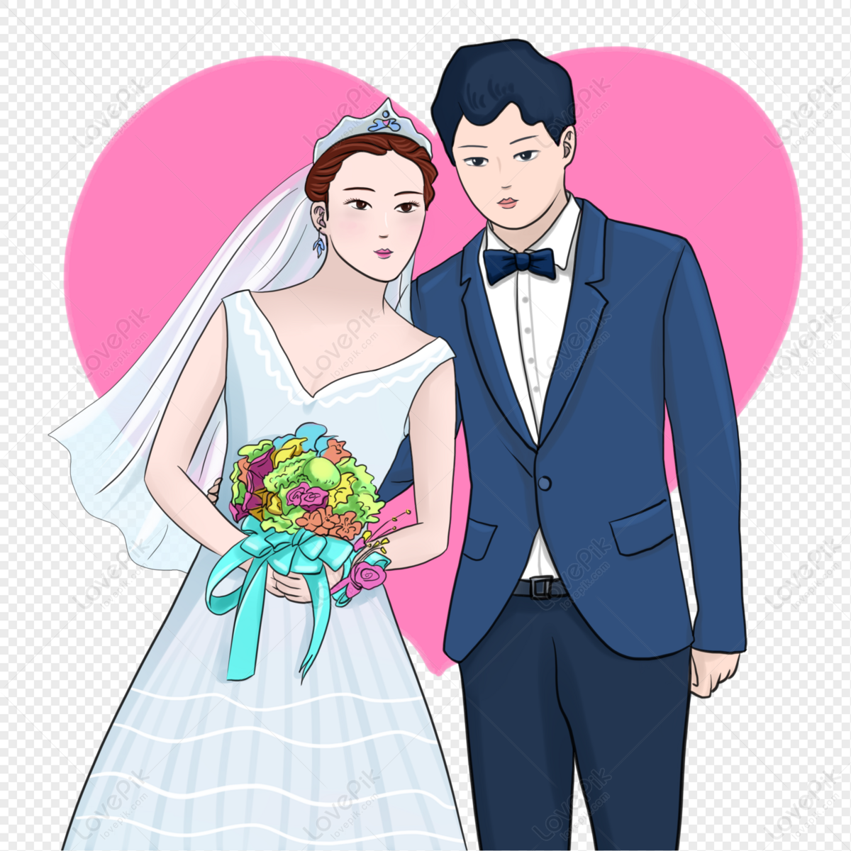 Chinese Valentines Day Wedding Couple PNG Hd Transparent Image And ...