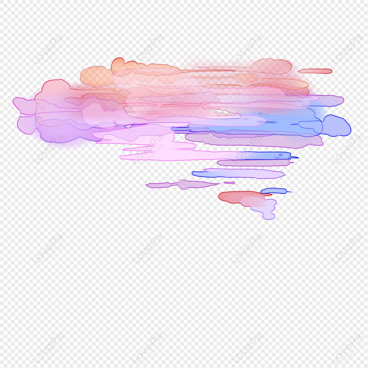 Nube Colorida De Acuarela PNG Imágenes Gratis - Lovepik