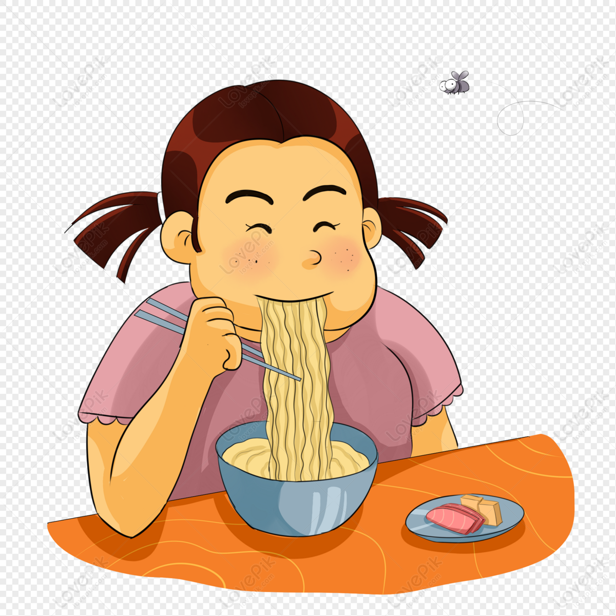 Eating Girl PNG: \