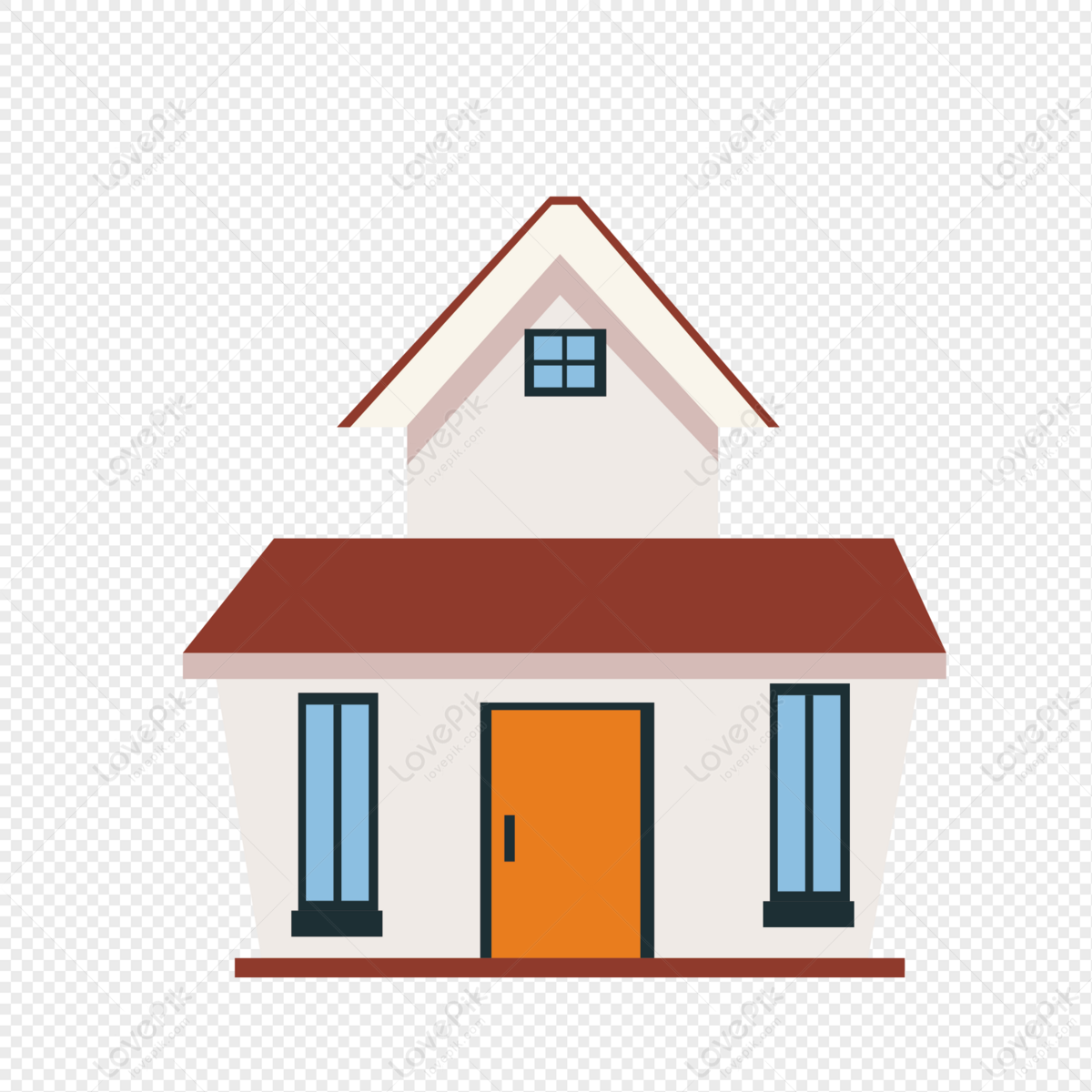 European House, Cartoon House, House Light, Art House PNG Transparent ...