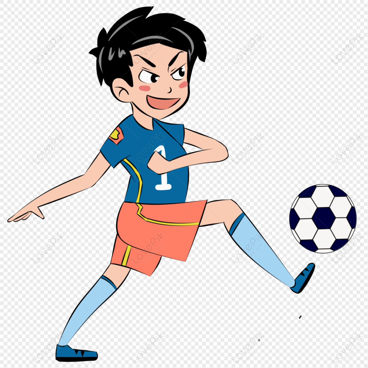 Football Player Cartoon Elements Hand Drawn PNG Image Free Download And  Clipart Image For Free Download - Lovepik | 401403341