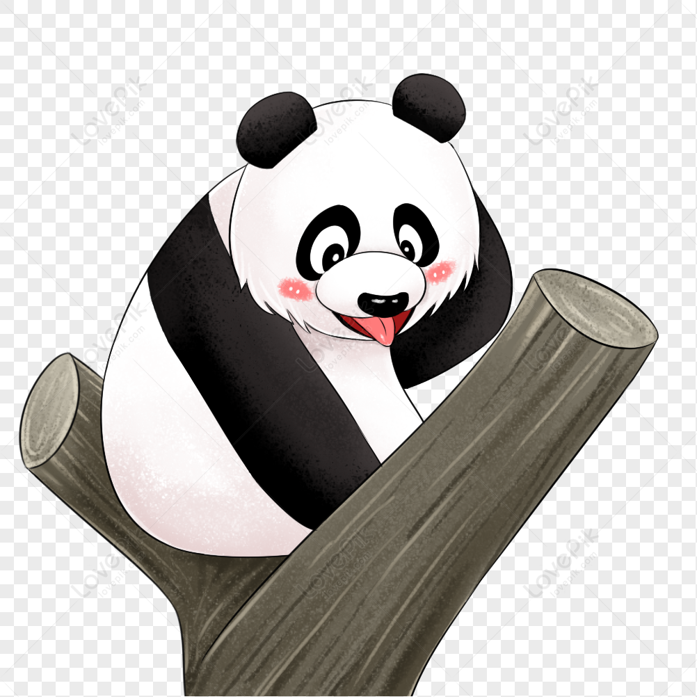 Giant Panda Climbing Tree PNG Picture And Clipart Image For Free ...