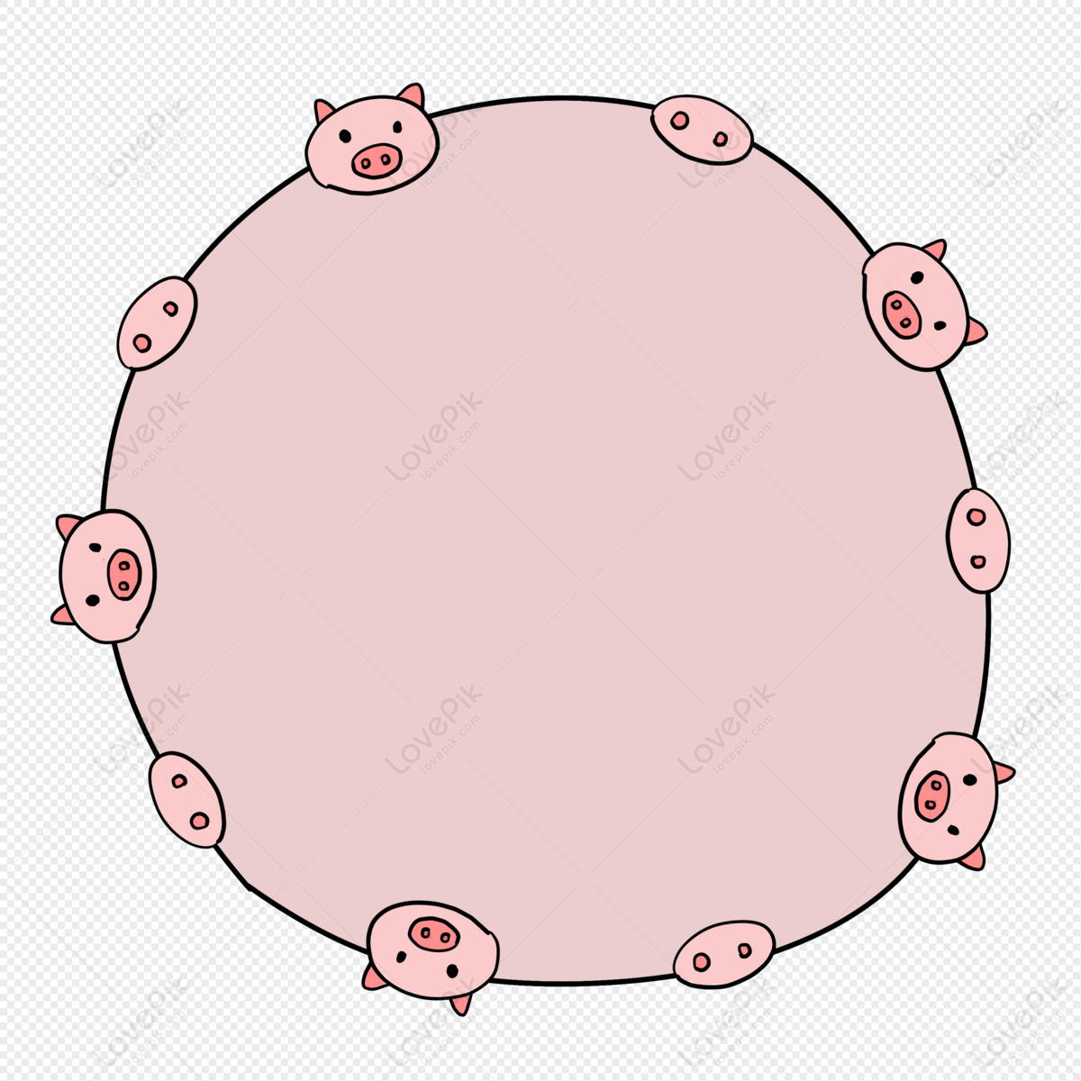 Hand Drawn Cartoon Pig Pig Pig Nose Border Dialog Free PNG And Clipart  Image For Free Download - Lovepik | 401422939