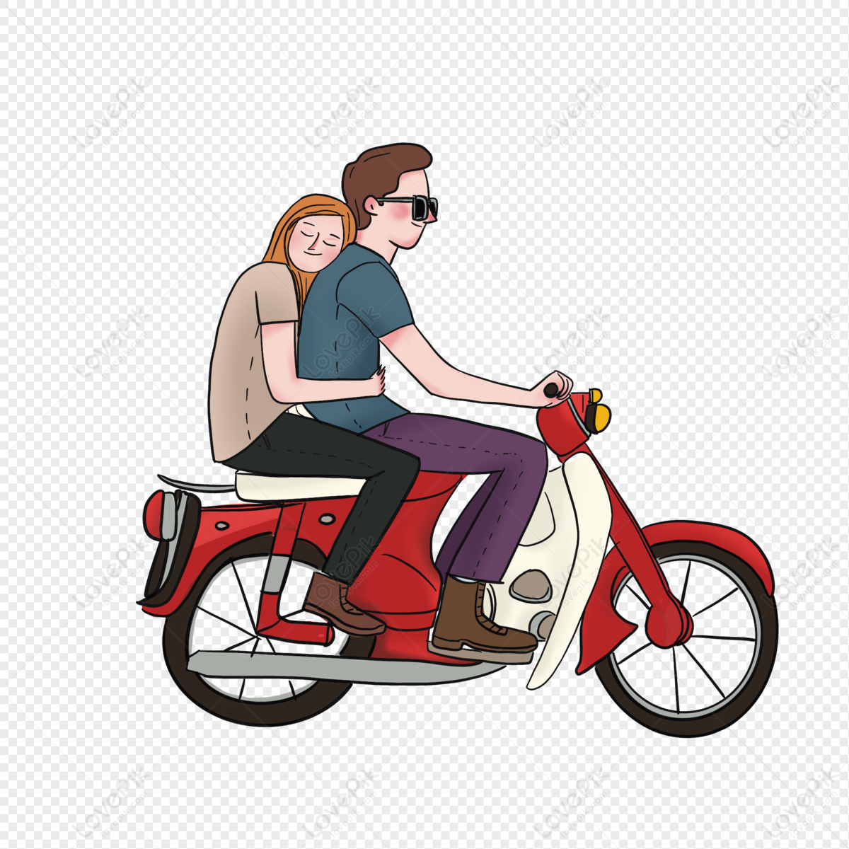 Hand Drawn Couple Riding A Tram PNG Image Free Download And Clipart Image  For Free Download - Lovepik | 401404211