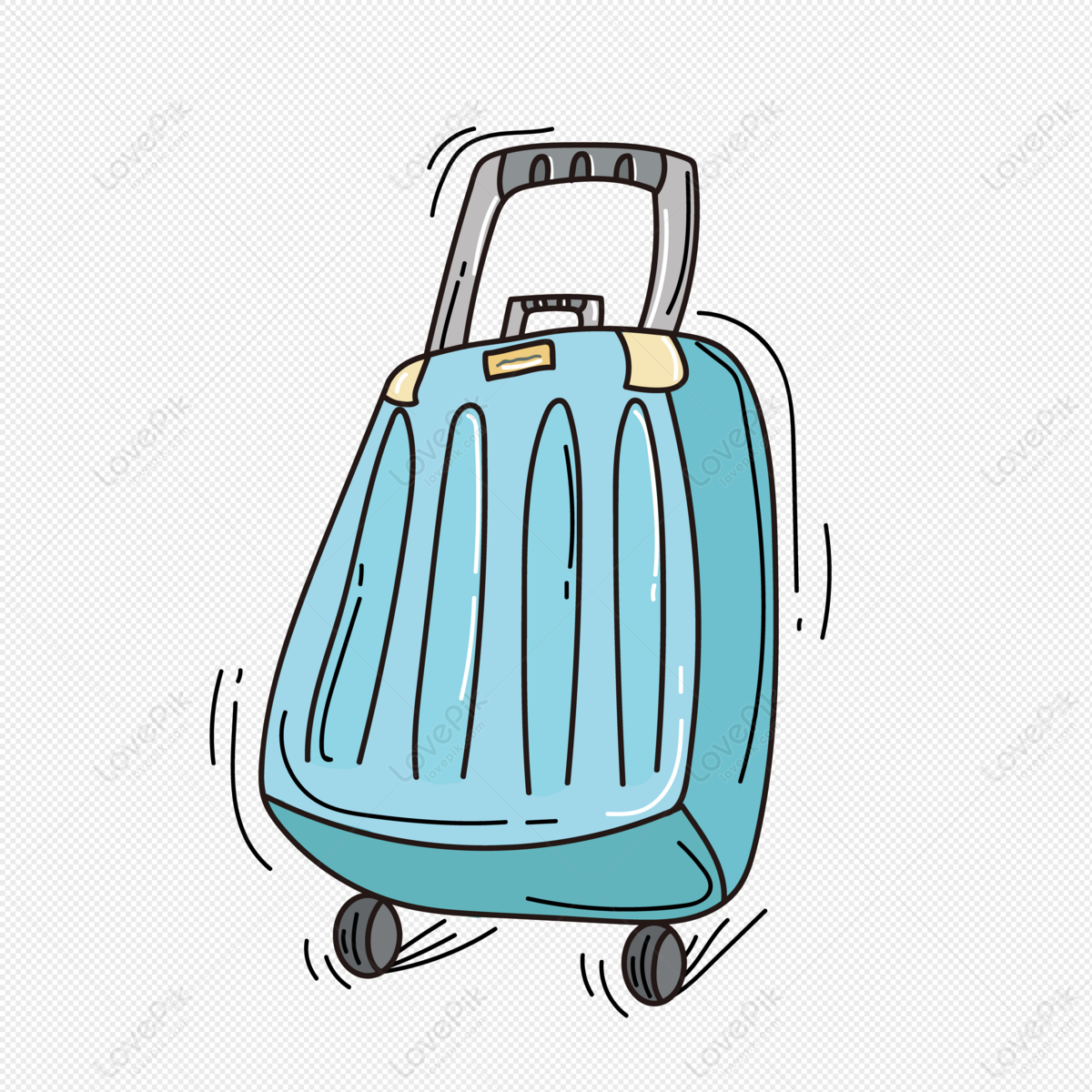 Hand Drawn Suitcase PNG White Transparent And Clipart Image For Free  Download - Lovepik | 401416332