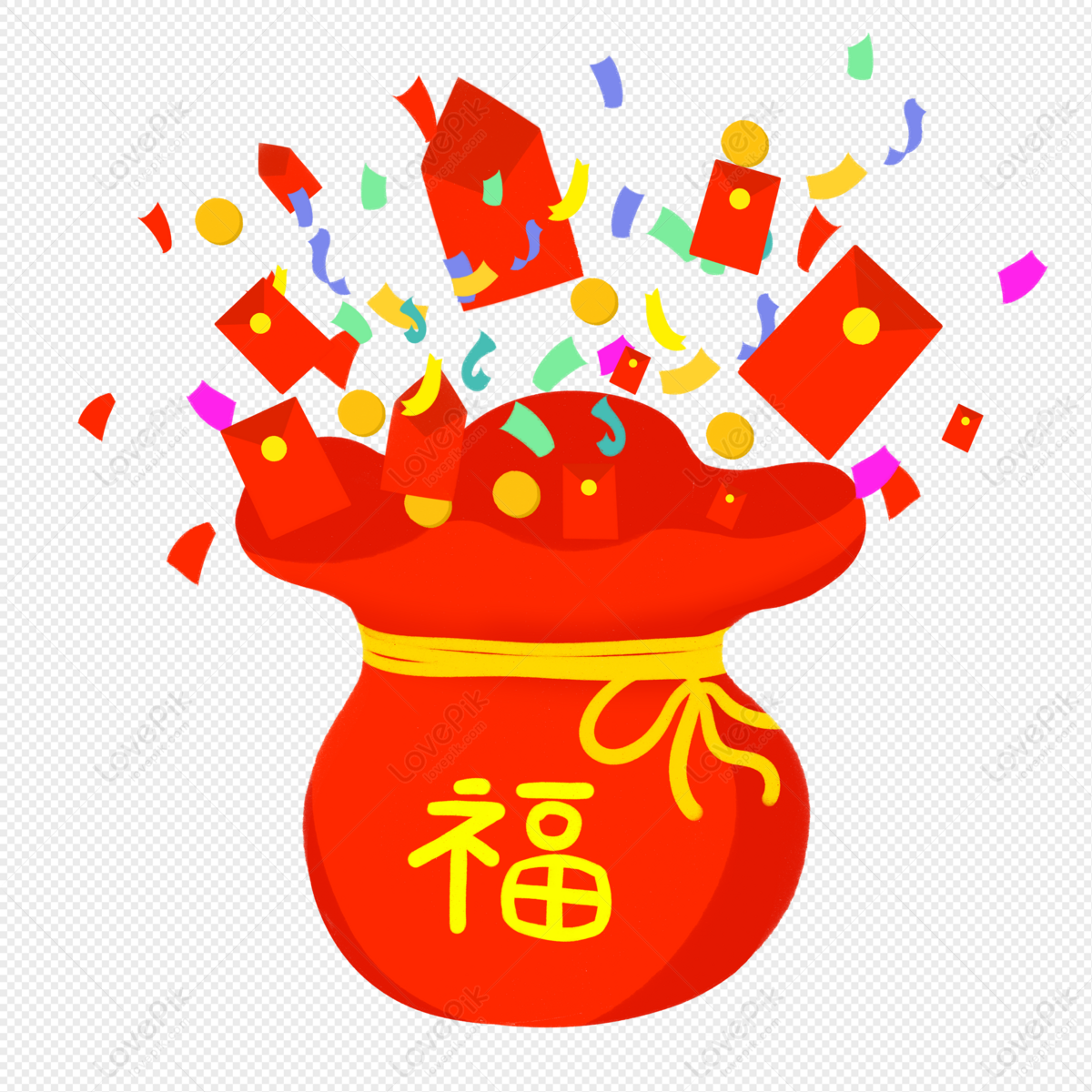 New Year Clipart Hd PNG, New Year Red Envelope Lucky Bag, New Year, Red, Red  Envelope PNG Image For Free Download