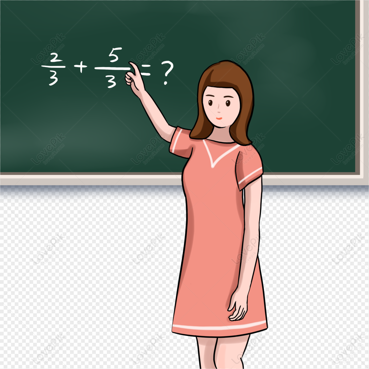 female math teacher clip art