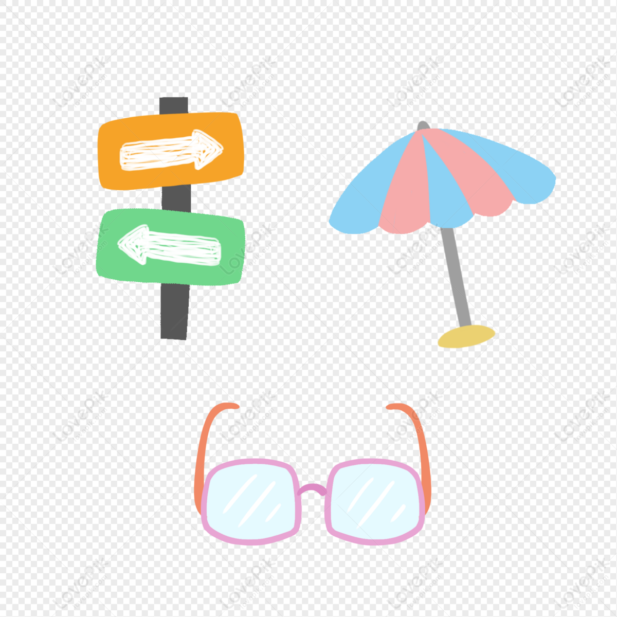 National Day travel outings refer to street signs glasses umbrel, Travel,  travel,  travel png hd transparent image