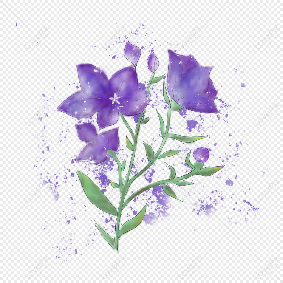 Purple flower glitter on transparent background. Flower icon.Design for  decorating,background, wallpaper, illustration 28174773 PNG