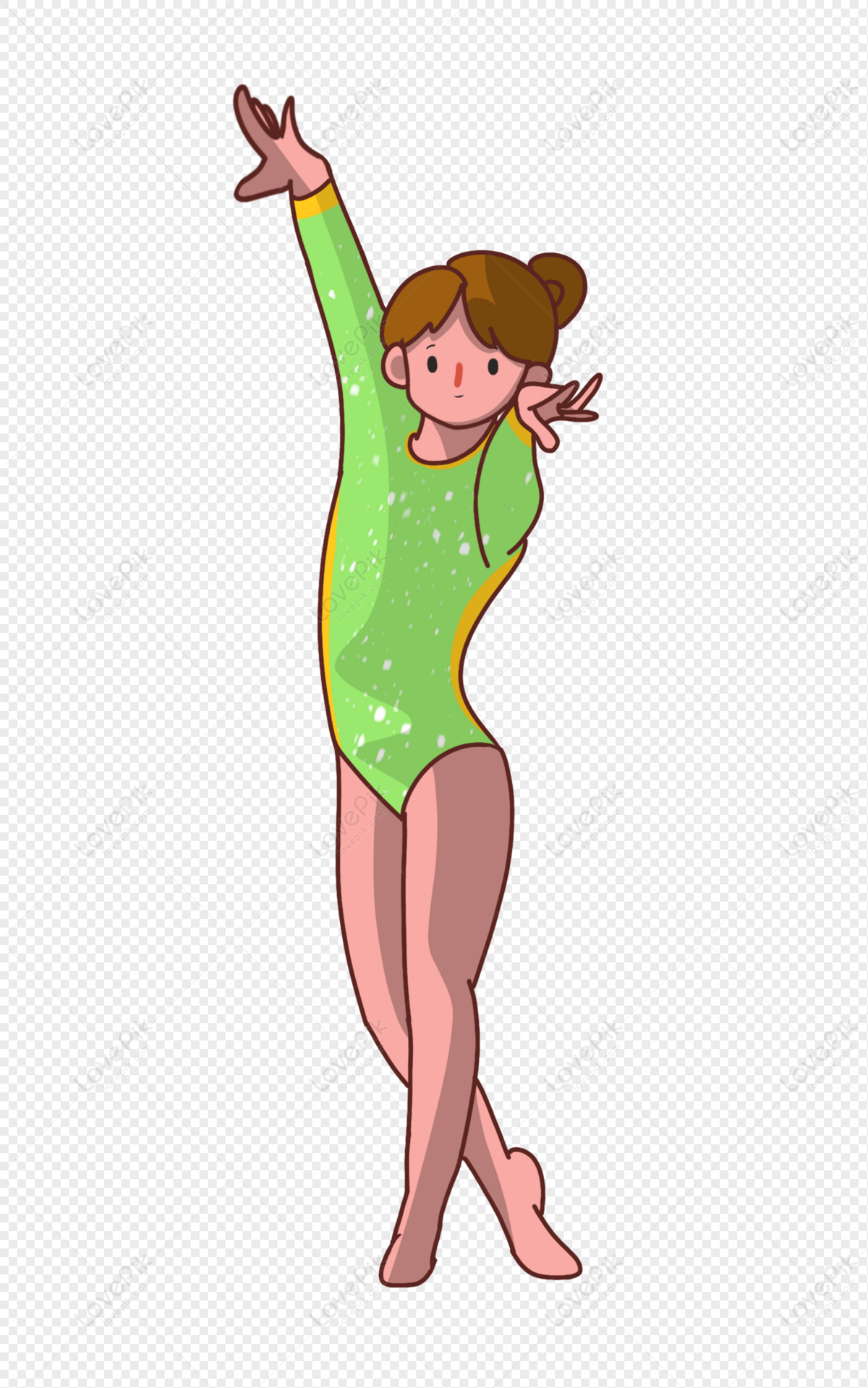 Woman gymnastic vector illustration free hi-res stock photography