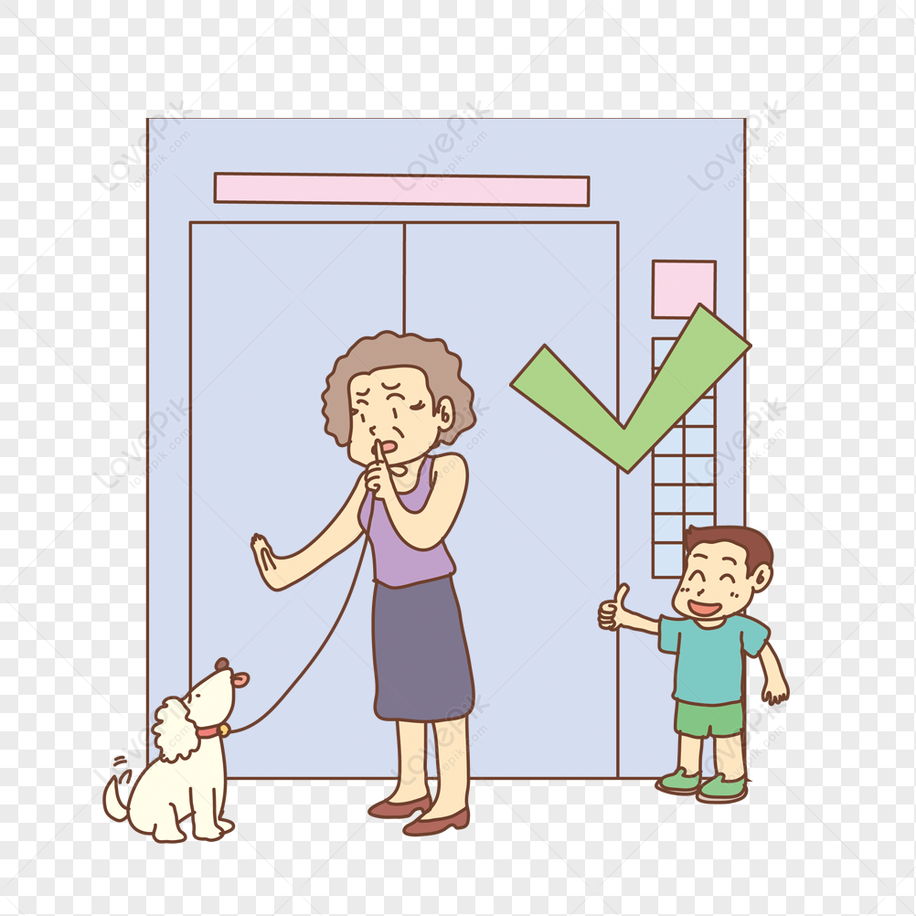 Take A Pet By Elevator, Pet, Current Affairs, Comic PNG Picture And ...